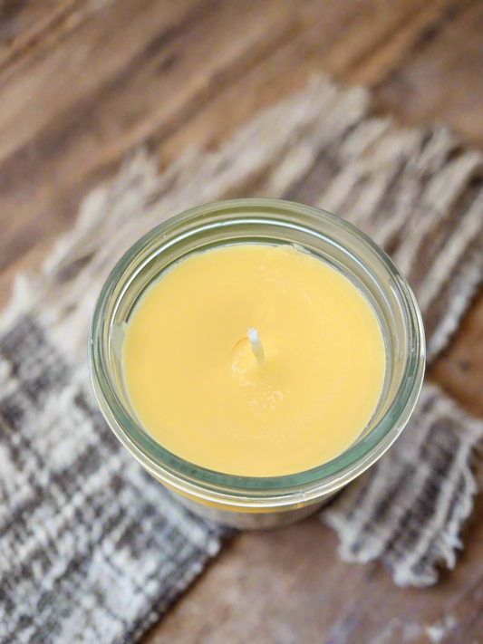 Tallow and beeswax candles